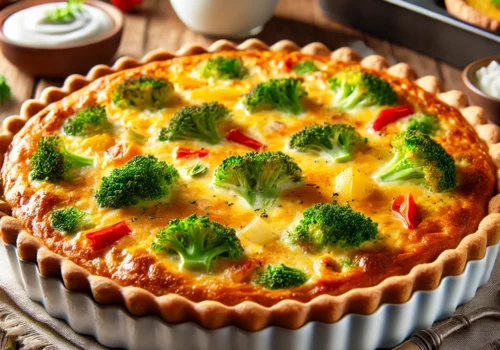 פשטידה עם שמנת חמוצה וברוקולי שיוצאת פגז