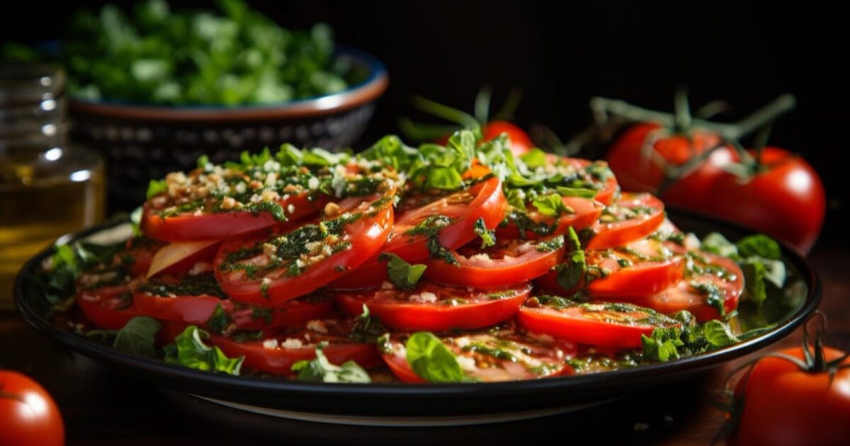 מתכון לסלט עגבניות חריף