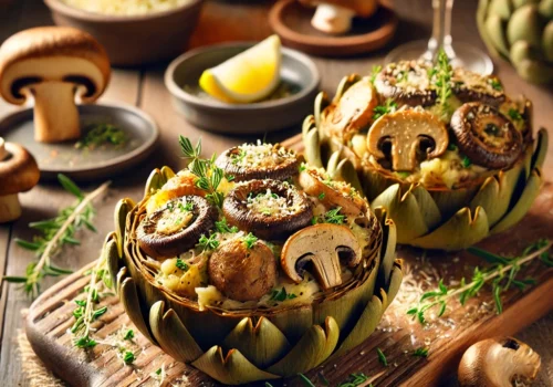 מתכון לארטישוק עם פטריות