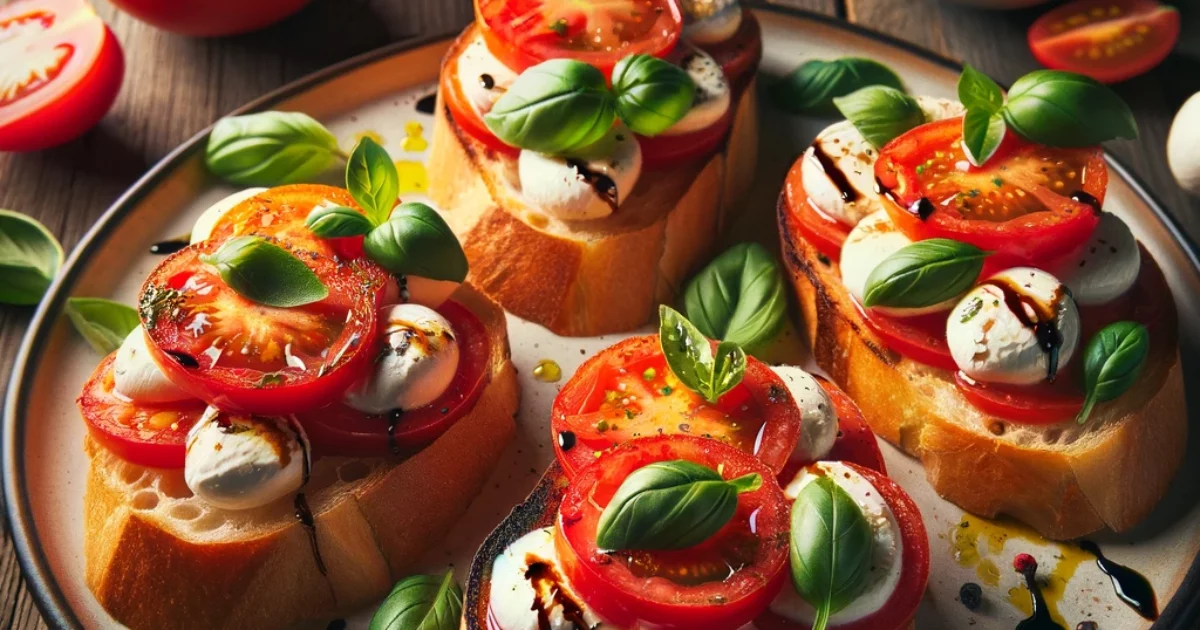 מתכון ברוסקטה עגבניות ומוצרלה