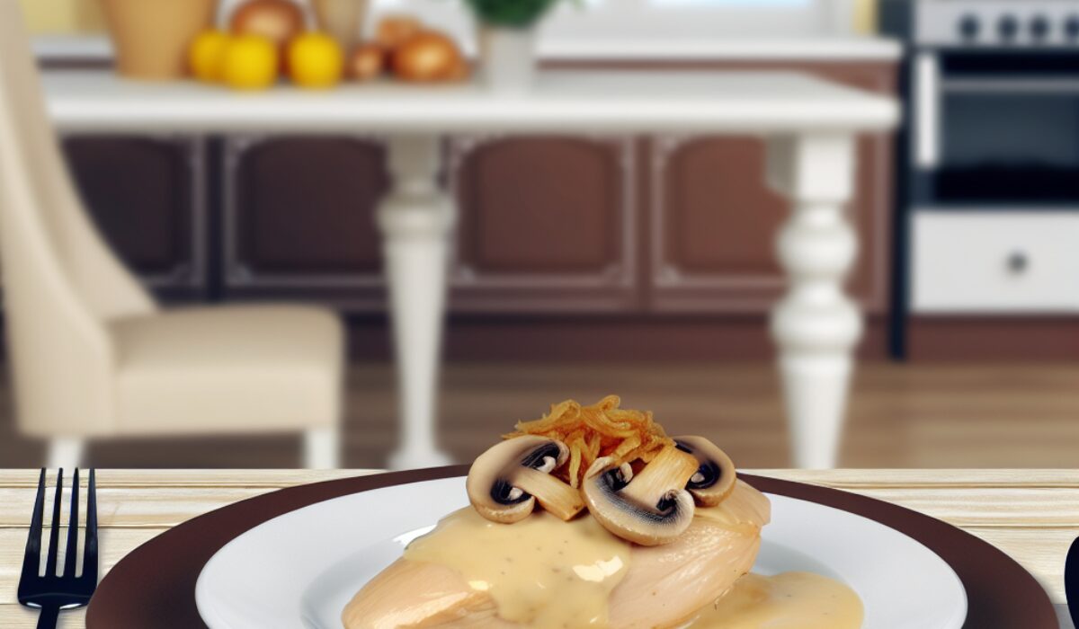 חזה עוף ברוטב שמנת פטריות שלא תוכל להתנגד לו