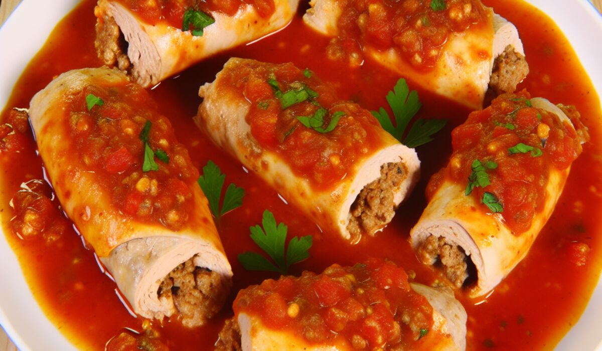 חזה עוף ממולא בשר ברוטב עגבניות – מתכון מנצח!